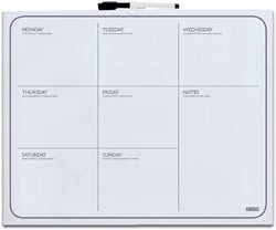Planbord weekplanner Desq 40x50cm zonder rand met weekagenda opdruk inclusief stift 4216