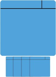 Magneet scrum 7,5cmx7,5cm lichtblauw 5 stuks
