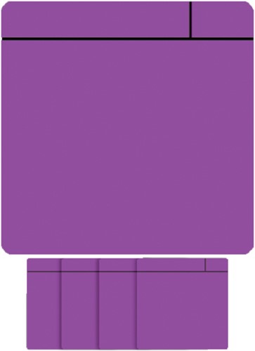 Magneet scrum 7,5cmx7,5cm paars 5 stuks