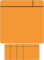 Magneet scrum 7,5cmx7,5cm oranje 5 stuks