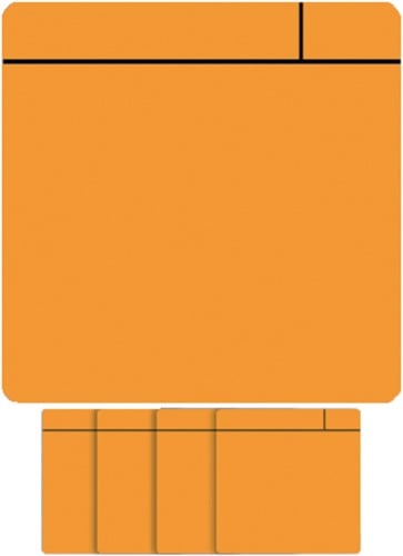 Magneet scrum 7,5cmx7,5cm oranje 5 stuks