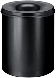 Papierbak met vlamdover Vepabins 80 liter zwart
