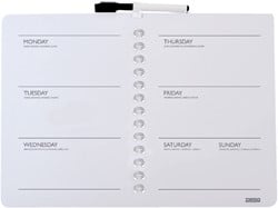 Planbord weekplanner Desq 28x40cm zonder rand met weekagenda opdruk inclusief stift 4220