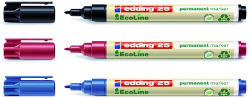 Permanent marker Edding 25 Eco 1mm rood | afname per 10 stuks-2