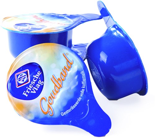 Koffiemelk Friesche Vlag Goudband vol 7,5 gram 10 cups | afname per 20 pak-3