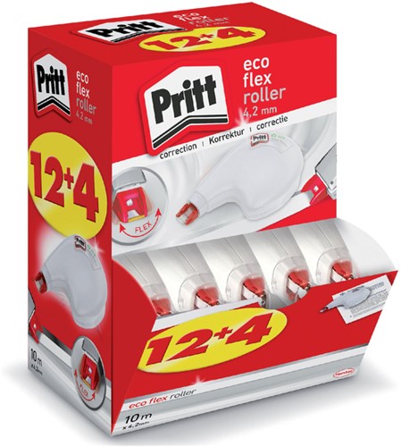 Correctieroller Pritt Eco Flex 4,2mmx10m 12+4 gratis