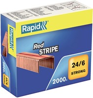 Nieten Rapid 24/6 hotis redstripe koper 2000 stuks