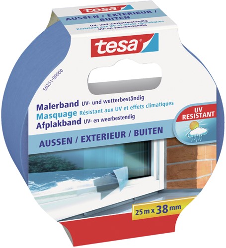 Afplaktape Tesa Professional outdoor 25mx38mm blauw-3