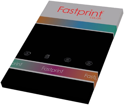 Gekleurd printpapier Fastprint A4 80 grams zwart 100 vel.