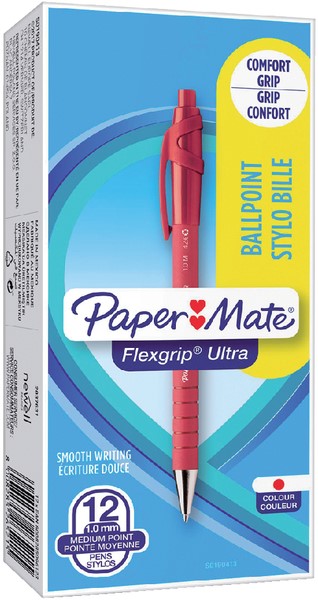Paper Mate Flexgrip Ultra balpen, medium punt (1,0 mm), blauwe inkt, 36 stuks Paper Mate Flexgrip Ultra balpen, medium punt (1,0 mm), blauwe inkt, 36 stuks