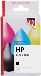 Inktcartridge Quantore alternatief voor HP C9351CE C9352CE 21XL + 22XL zwart + kleur