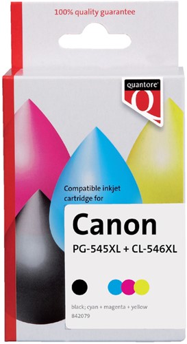 Inktcartridge Quantore alternatief voor Canon PG-545XL + CL-546XL zwart + kleur