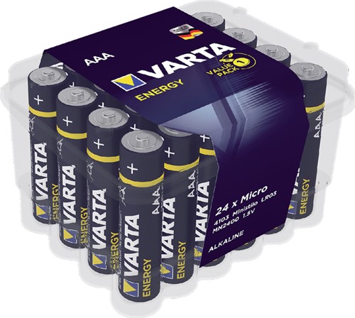 Batterij Varta Energy 24x AAA mini penlite.