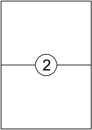 Etiket Quantore A4 210x148mm wit 100 vel 200 stuks