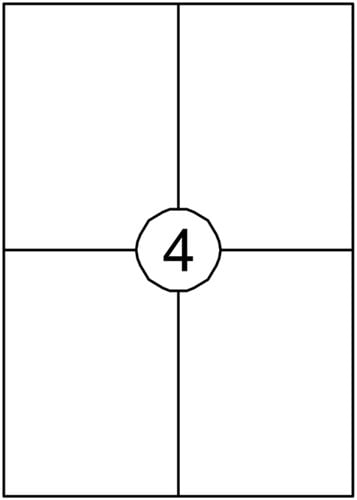 Etiket Quantore A4 105x148mm wit 100 vel 400 stuks