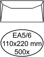 Bank envelop Quantore EA5/6 110x220mm wit 500 stuks