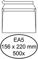 Bank envelop Quantore EA5 156x220mm zelfklevend wit 500 stuks