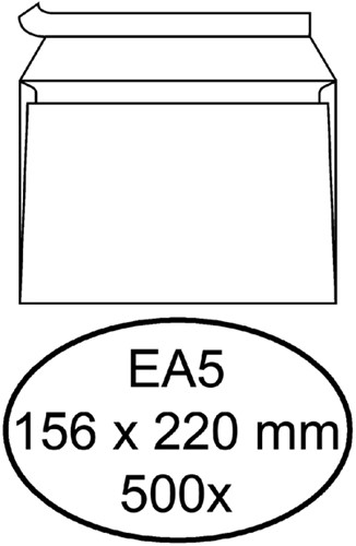 Bank envelop Quantore EA5 156x220mm zelfklevend wit 500 stuks