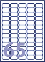 Etiket Avery L7651Y-100 A4 38,1x21,2mm neon geel 100 vel 6.500 stuks-2