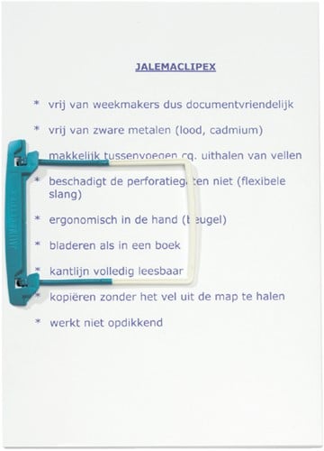 Bundelmechaniek Jalemaclipex compleet petrol 100 stuks