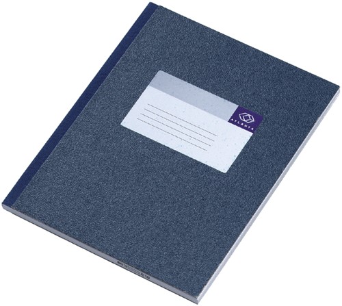 Notitieboek Atlanta breedkwarto lijn 80 vel omslag blauw