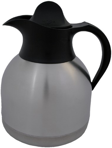 Thermoskan Biaretto koffiekan roestvrijstaal zwarte dop 1 liter