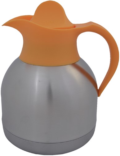 Thermoskan Biaretto theekan roestvrijstaal gele dop 1 liter