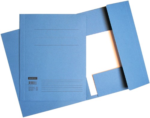 Dossiermap 3-kleps Quantore A4 blauw | afname per 10 stuks