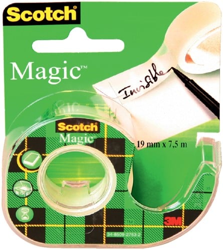Plakband Scotch Magic 810 dispenser 19mmx7,5m onzichtbaar