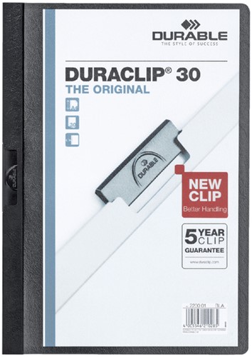 Klemmap Duraclip Durable 2200 A4 3mm zwart