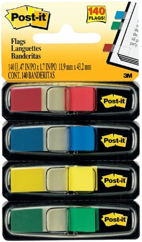 Indextabs 3M Post-it 6834 smal assorti 4x 35 stuks