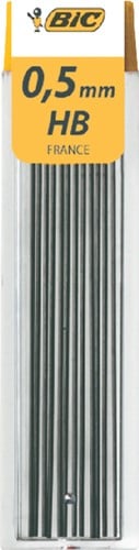 Potloodstift Bic HB 0.5mm koker 12 stuks | afname per 12 kokertjes