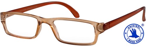 Leesbril I Need You model Action G49400 kleur bruin/kristal sterkte +2.50dpt.