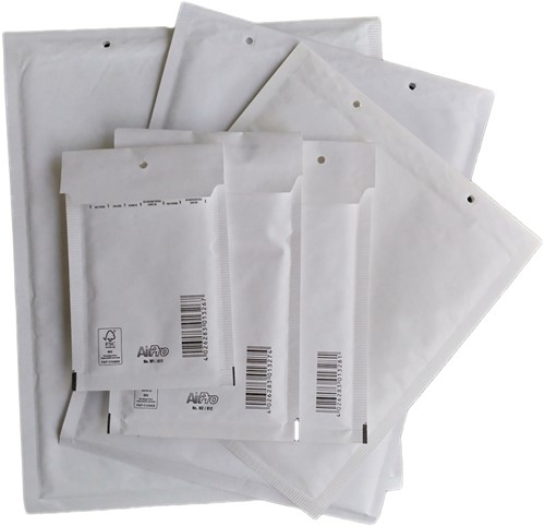 Luchtkussen enveloppen AirPro nr. 5 wit binnenmaat: 220x265mm buitenmaat: 240x275mm