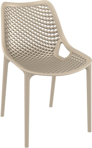 Bijzetstoel Air taupe 4 poots open design