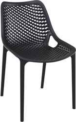 Bijzetstoel Air zwart 4 poots open design