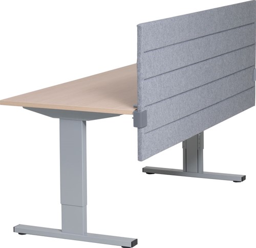 Akoestisch paneel tbv montage aan tafelblad 160b x 80h cm x 32mm dikte stofgroep A met bladklemmen wit