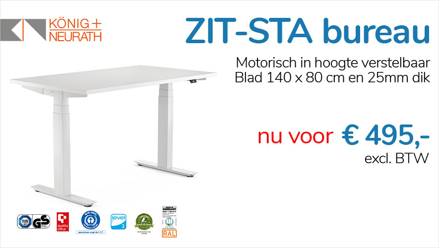Zit-sta bureau van Konig Neurath nu voor €495,- excl. BTW!