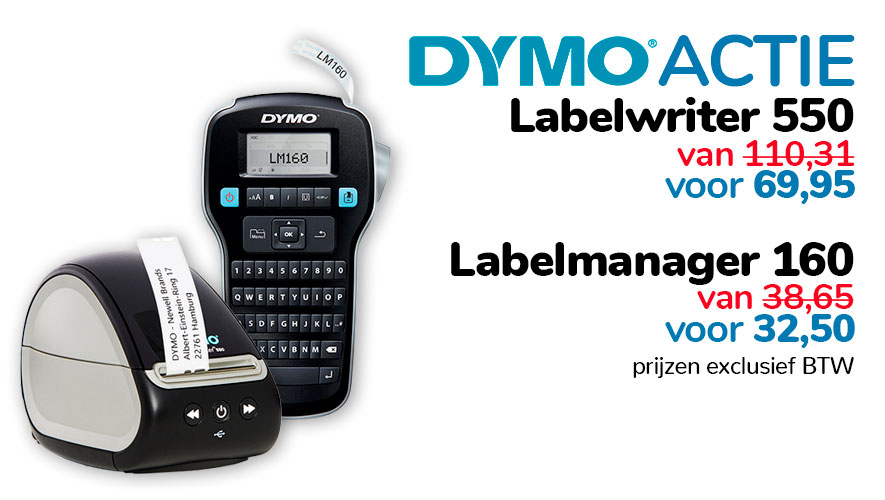 Dymo labelprinter 550 en 160 actie!