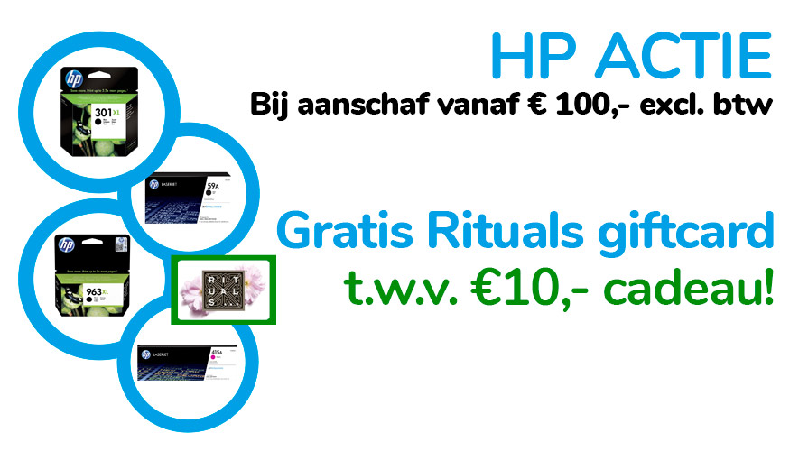HP actie Rituals giftcard bij afname vanaf €100,- excl. BTW