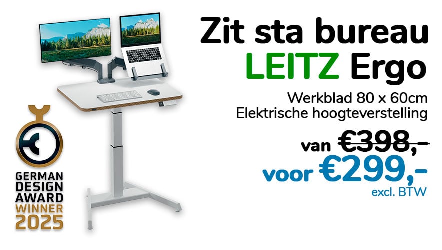 Actie Leitz Ergo zit sta bureau