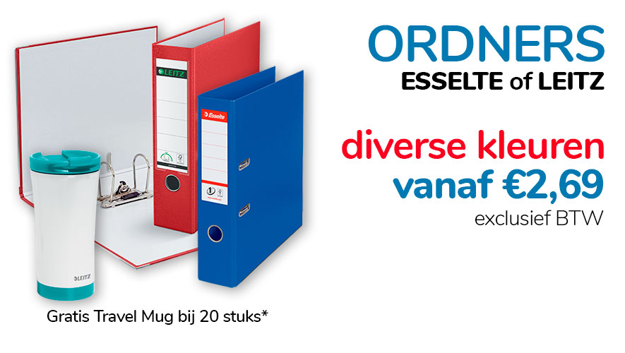 Actieprijzen Esselte en Leitz ordners!
