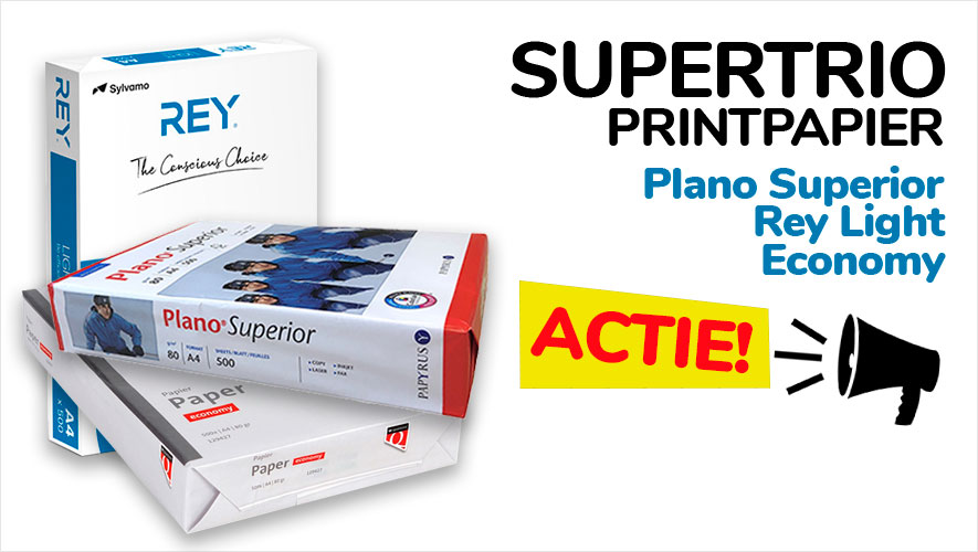 Supertrio papier actie!