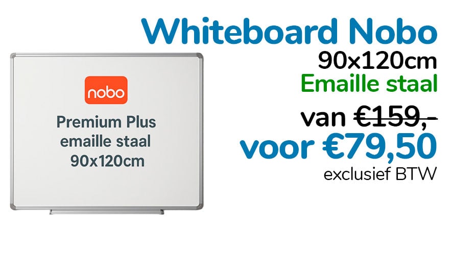 Nobo whiteboard 90x120cm 