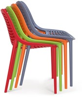 Bijzetstoel Air taupe 4 poots open design-2