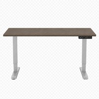 Zit-sta bureau Huislijn elektrisch 180x80cm blad eiken donker frame aluminium-3