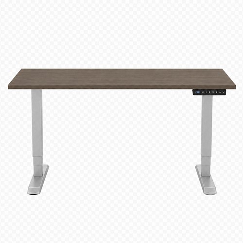 Zit-sta bureau Huislijn elektrisch 180x80cm blad eiken donker frame aluminium-3