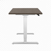 Zit-sta bureau Huislijn elektrisch 180x80cm blad eiken donker frame aluminium-2