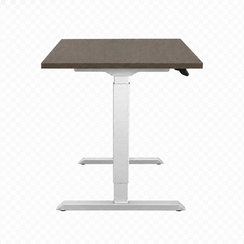 Zit-sta bureau Huislijn elektrisch 180x80cm blad eiken donker frame aluminium-2
