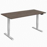 Zit-sta bureau Huislijn elektrisch 180x80cm blad eiken donker frame aluminium